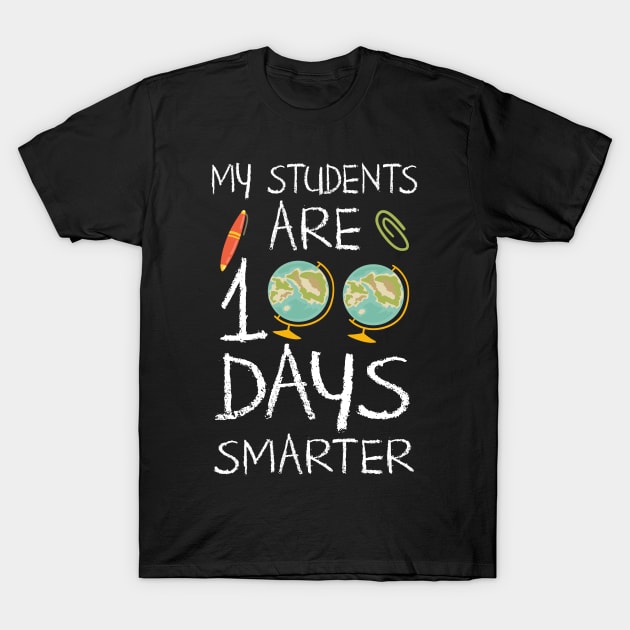 100 Days Of School Teacher's T-shirt T-Shirt by KsuAnn